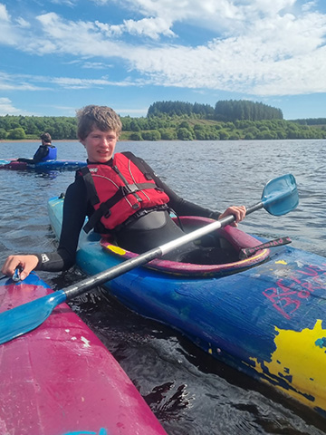 Teenager Kayaking