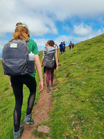 Students hiking