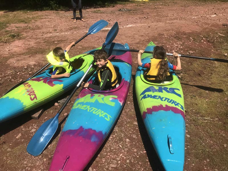 kids kayaking