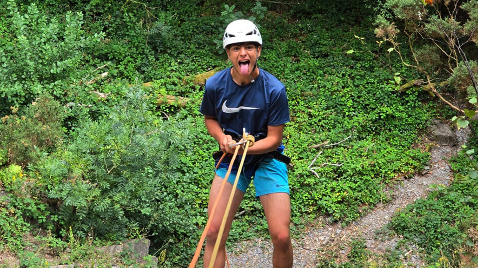 boy sticking his tongue out